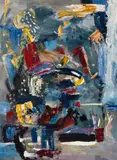 Blue Night by Alexandra Luke, 1955, oil on canvas board, sold May 2026