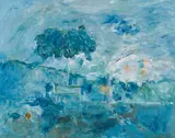 Blue Nightfall by Kazuo Nakamura, oil on canvas, sold May 2026