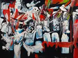Winter Garden by Harold Town, oil and Lucite 44 on board, sold May 2026