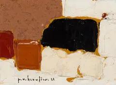 Abstraction by Paul-Vanier Beaulieu, 1962, oil on canvas, sold May 2026