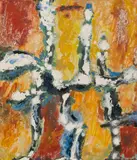 Sans titre by André Jasmin, oil on board, sold May 2026