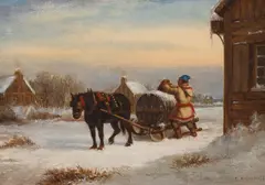 The Waterman by Cornelius Krieghoff, oil on board, sold May 2026
