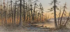 Evening on the Assiniboia by Frederick Arthur Verner, 1883, watercolour on paper, sold May 2026