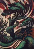 Storm by Sybil Andrews, linocut in 4 colours, sold May 2026