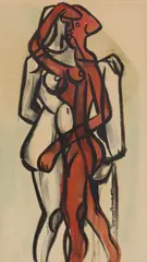 Nudes by Fritz Brandtner, 1938, gouache and ink on paper, sold May 2026