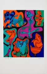 14 copies of Façonnage by Alfred Pellan, 1973, colour serigraphs on paper, sold May 2026