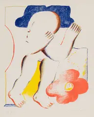 Untitled Figure by Horst Antes, colour lithograph on paper, sold Apr 2026