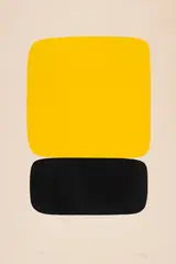 Yellow Over Black by Ellsworth Kelly, lithograph on paper, sold Apr 2026