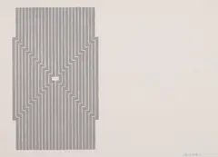 Six Mile Bottom (Aluminum series) by Frank Stella, 1970, lithograph on paper, sold Apr 2026