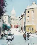 Montmartre by Jules Rene Herve, oil on canvas, sold Apr 2026