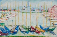 Venezia by Moses Levy, oil on board, sold Apr 2026
