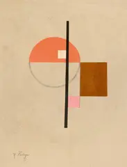 Ohne Titel by Paul Kelpe, Um 1920, Collage und Bleistift auf grauem Papier, sold Nov 2009