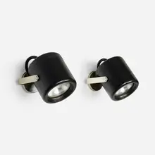 Wall lamps model 142, pair by Gino Sarfatti, 1958, enameled aluminum, aluminum, sold Jun 2023