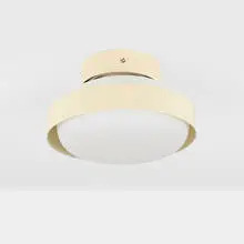 Ceiling lamp, model 3010H by Gino Sarfatti, 1959, frosted glass, enameled aluminum, sold Jun 2023