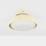 Ceiling lamp, model 3010H by Gino Sarfatti, 1959, frosted glass, enameled aluminum, sold Jun 2023