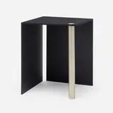 Prototype STL stool by Jonathan Nesci, c. 2012, powder-coated aluminum, nickel-plated steel, sold Jun 2023