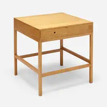 Prototype table by Erwin Heerich, c. 1985, ash, pine, sold Jun 2023