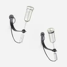 Sconces model 39, pair by Gino Sarfatti, 1959, chrome-plated brass, enameled aluminum, Bakelite, aluminum, sold Jun 2023