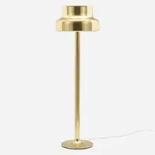 Bumling floor lamp by Anders Pehrson, 1968, brass, plastic, sold May 2023