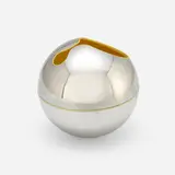 Guscio N. 1 vase by Giò Pomodoro, 1972, stainless steel, polypropylene, sold May 2023
