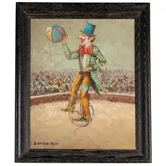Performing Clown by Gifford Beal, Oil on canvas, offered Jan 2025