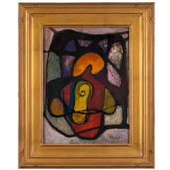 Abstraction by Harold Christopher Davies, Oil on canvas board, offered Nov 2024