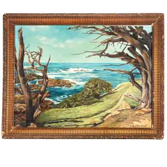 Overlooking the Sea by Arthur Hill Gilbert, Oil on canvas board, offered Nov 2024