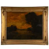 At Dusk by Henri Harpignies, circa 1870, Oil on canvas, offered Nov 2024