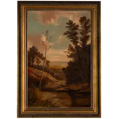View of the Valley Below by David Johnson, 1880, Oil on canvas, monographed and, offered Nov 2024