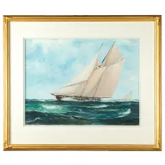 The Race by James Sessions, Watercolor on paperSigned /l27in. x 20in (68cm. x 51cm)Framed: 38in. x 32in (97c, offered Oct 2024