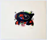 Abstract composition print on lightly textured paper by Joan Miró, Pencil, offered Jun 2022