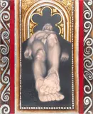 Untitled by Sonia Melara, Mixed media including black pencil, oil and gold leaf on board. 2004, offered Jul 2024