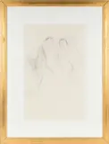 Bob and Tom by Charles Li Hidley, 1966, Graphite on paper. Initialed, offered Jul 2024