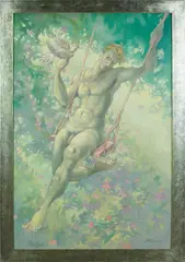 Spoils of the Early Bird by Joseph Radoccia, 1999, Acrylic on canvas, offered Jul 2024