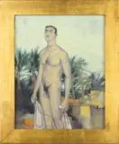 Solo Palms by Joseph Radoccia, 2000, Oil and graphite on panel, offered Jul 2024