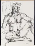 Untitled by Collins Larry R., Charcoal on paper, offered Jul 2024