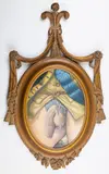 George Washington by Joseph Radoccia, 2010, Acrylic and graphite on oval shaped board, offered Jul 2024