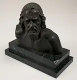 A Bronze Bust of Nathan the Wise [Natan Mudryi] by Mark Antokolski, Bronze on stonebase, offered Jan 2024