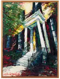 Sun Pitched.' by James Michalopoulos, Oil and mixed media on canvas. 1999, offered Jan 2024