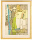 Spring' from 'Low Altitude Series.' by Ida Ozonoff, Oil and collage on board, offered Jan 2024