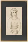 Portrait of a Woman.' by Harold Cohen, Graphite on paper, offered Jan 2024