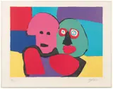 What Are They (You) Waiting For?' from the portfolio 'Personages.' by Karel Appel, Serigraph, offered Jan 2024