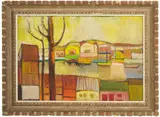 Canal Town.' by Zubel Kachadoorian, Oil on massonite, offered Jan 2024