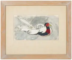 Silver Pheasant.' by Charles Culver, Watercolor, offered Jan 2024