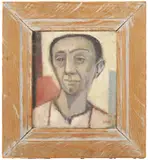 Untitled (Portrait of a Man).' by Zubel Kachadoorian, Oil on canvas, offered Jan 2024