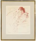 Nude Male in Bed.' Colored by Laurence Herbert Scott, pencil on paper, offered Jan 2024
