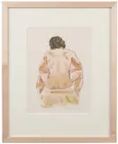 A Male Nude's Back by Mary Kosowski, Watercolor on paper, offered Jun 2023