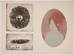 Houseware by Hung Liu, 1992, Lithograph and chine colle with oval Mitense. Printer's proof from the, offered Jun 2023