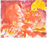 Kiss One by Peter Dean, 1985, Lithograph from two aluminum, offered Jun 2023