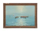Untitled (Seascape) by Giovanni Cavalleri, oil on canvas, sold Apr 2024